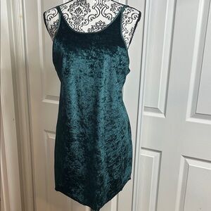 Intimate Affiar California Velvet Teal Sleeveless Dress M Fancy Formal